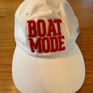 White and Red 'Boat Mode' Cap